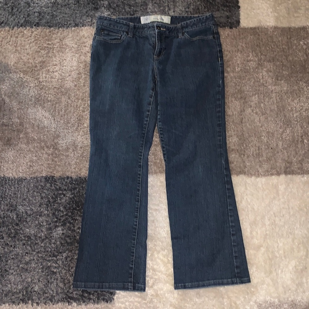 ANN TAYLOR LOFT ladies denim jeans.  Size 10.  CURVY BOOT CUT
